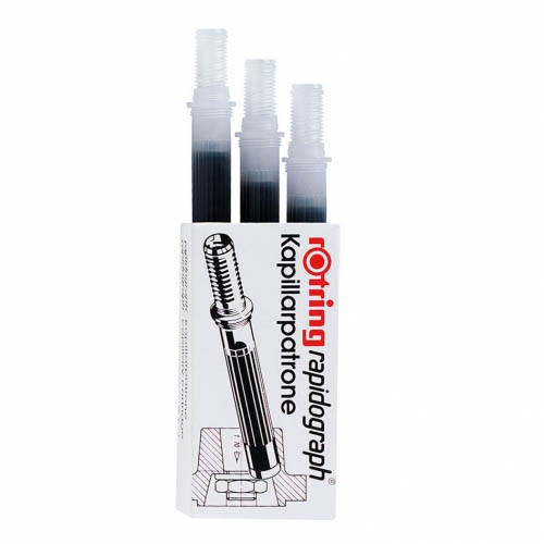 Rotring Rapidograph Capillary Ink Cartridges: Black