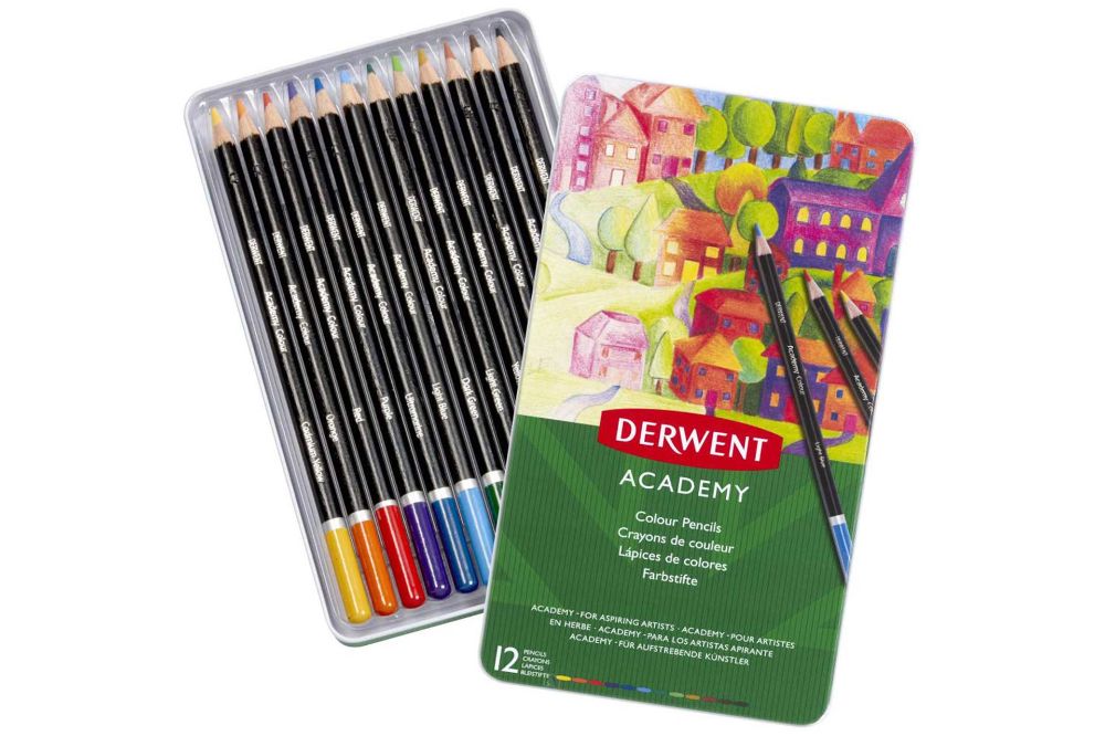 Derwent Academy Colouring Tin Set of 12